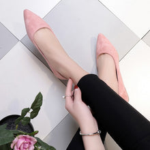 Load image into Gallery viewer, SHIDIWEIKE New Women Suede Flats Fashion High Quality Basic Mixed Colors Pointy Toe Ballerina Ballet Flat Slip On Shoes B587