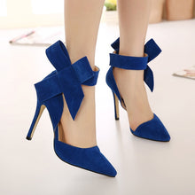 Load image into Gallery viewer, HAIYUELI New spring summer fashion sexy big bow pointed toe high heels sandals shoes woman ladies wedding party pumps dress shoe