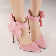 Load image into Gallery viewer, HAIYUELI New spring summer fashion sexy big bow pointed toe high heels sandals shoes woman ladies wedding party pumps dress shoe