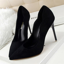 Load image into Gallery viewer, BIGTREE  Women Pumps  Cut-Outs Bowtie Tassel  Fashion Solid Suede Pointed Toe Shallow High Heels Shoes