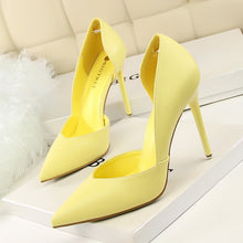 Load image into Gallery viewer, Women Pumps Fashion High Heels Shoes Black Pink Yellow Shoes Women bridal Wedding Shoes Ladies
