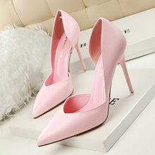 Load image into Gallery viewer, Women Pumps Fashion High Heels Shoes Black Pink Yellow Shoes Women bridal Wedding Shoes Ladies