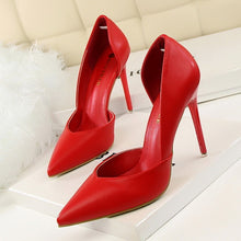 Load image into Gallery viewer, Women Pumps Fashion High Heels Shoes Black Pink Yellow Shoes Women bridal Wedding Shoes Ladies
