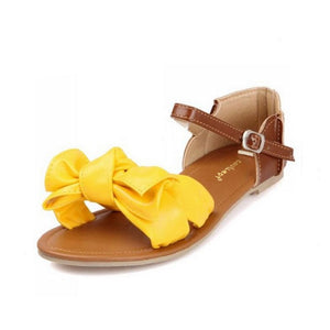 Coolcept Big size 34-45 New Women Shoes Summer Flat Sandals Bowtie Patchwork Designer Ladies Flat shoes Buckle Flower Sweet Good