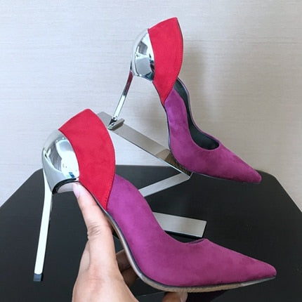 Women Brand Design Shoes Woman Spring Summer Platform Pumps Ladies High Heels Office Party Suede High Heel Shoe Womens Red Black