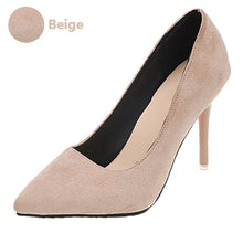 Load image into Gallery viewer, Aphixta Shoes Woman Super High Heels Pumps Nude 10cm Thin Heels Wedding Shoes Party Ladies Shoes US Large Size 48 Classic Pumps