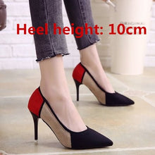 Load image into Gallery viewer, Cresfimix women new fashion 8cm slip on high heel shoes lady casual spring &amp; summer pointed toe high heels tacones altos a629