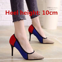 Load image into Gallery viewer, Cresfimix women new fashion 8cm slip on high heel shoes lady casual spring &amp; summer pointed toe high heels tacones altos a629