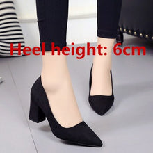 Load image into Gallery viewer, Cresfimix women new fashion 8cm slip on high heel shoes lady casual spring &amp; summer pointed toe high heels tacones altos a629