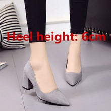 Load image into Gallery viewer, Cresfimix women new fashion 8cm slip on high heel shoes lady casual spring &amp; summer pointed toe high heels tacones altos a629