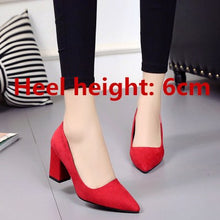 Load image into Gallery viewer, Cresfimix women new fashion 8cm slip on high heel shoes lady casual spring &amp; summer pointed toe high heels tacones altos a629