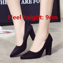 Load image into Gallery viewer, Cresfimix women new fashion 8cm slip on high heel shoes lady casual spring &amp; summer pointed toe high heels tacones altos a629