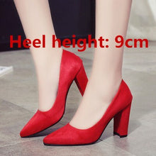 Load image into Gallery viewer, Cresfimix women new fashion 8cm slip on high heel shoes lady casual spring &amp; summer pointed toe high heels tacones altos a629