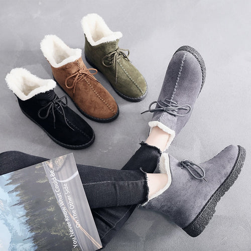 Women Boots Winter Super Warm Snow Boots Women Suede Ankle Boots For Female Winter Shoes Botas Mujer Plush Booties Woman 2018