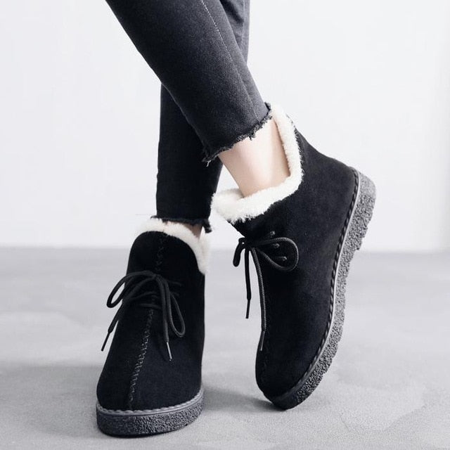 Women Boots Winter Super Warm Snow Boots Women Suede Ankle Boots For Female Winter Shoes Botas Mujer Plush Booties Woman 2018