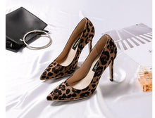 Load image into Gallery viewer, Autumn Sexy Leopard Women Shoes High Heels 6-10CM Elegant Office Pumps Shoes Women Animal Print Pointed Toe Luxury Singles Shoes