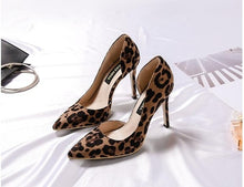 Load image into Gallery viewer, Autumn Sexy Leopard Women Shoes High Heels 6-10CM Elegant Office Pumps Shoes Women Animal Print Pointed Toe Luxury Singles Shoes