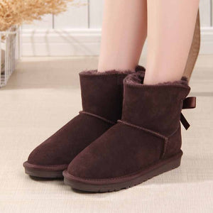 High Quality Snow Boots Women Fashion Genuine Leather Australia Women's High Boot Winter Women Snow Shoes botas mujer SIZE 3-12