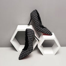 Load image into Gallery viewer, Cresfimix women cool casual suede 8cm high heels lady cute party high heel shoes female office comfortable high heel shoes a273