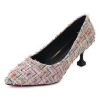 Load image into Gallery viewer, Cresfimix women cool casual suede 8cm high heels lady cute party high heel shoes female office comfortable high heel shoes a273