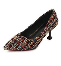 Load image into Gallery viewer, Cresfimix women cool casual suede 8cm high heels lady cute party high heel shoes female office comfortable high heel shoes a273