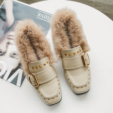 Load image into Gallery viewer, 2018 winter new fashion simple rivet decoration casual shoes women retro style comfortable warm women&#39;s shoes.