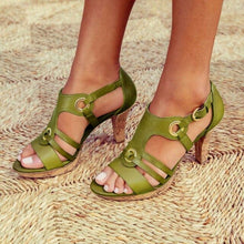 Load image into Gallery viewer, Style Elegant Buckle Strap Sandals Women 2019 Sandals Female Bohemian Style Summer Fashion High Heels Women&#39;s Shoes 2019